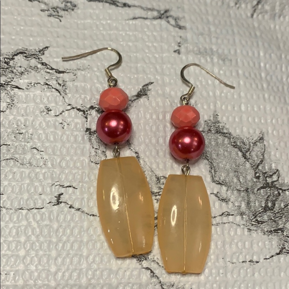 Handmade colorful dangle earring  🖤